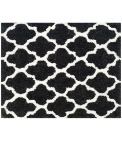 Safavieh Barcelona Shag BSG319 Graphite / Ivory 5' X 5' Square Area Rug