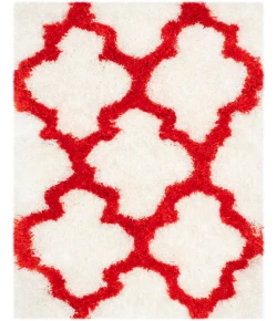 Safavieh Barcelona Shag BSG319 Ivory / Rust 3' X 5' Rectangle Area Rug