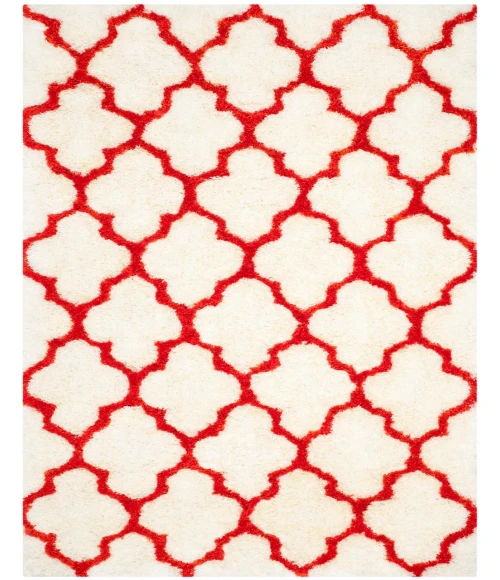 Safavieh Barcelona Shag BSG319 Ivory / Rust 5' X 8' Rectangle Area Rug