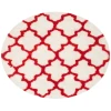 Safavieh Barcelona Shag BSG319 Ivory / Rust 5' X 5' Round Area Rug