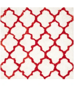 Safavieh Barcelona Shag BSG319 Ivory / Rust 5' X 5' Square Area Rug