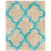 Safavieh Barcelona Shag BSG319 Cream / Blue 2' X 3' Accent Area Rug