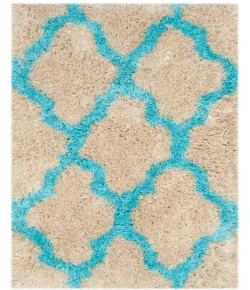 Safavieh Barcelona Shag BSG319 Cream / Blue 2' X 3' Accent Area Rug