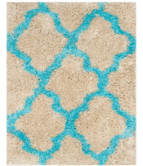 Safavieh Barcelona Shag BSG319 Cream / Blue 2' X 3' Accent Area Rug