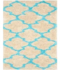 Safavieh Barcelona Shag BSG319 Cream / Blue 2'-3" X 7' Runner Area Rug