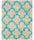 Safavieh Barcelona Shag BSG319 Cream / Blue 3' X 5' Rectangle Area Rug