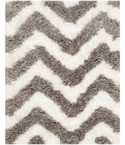 Safavieh Barcelona Shag BSG320 Ivory / Silver 2'-3" X 4' Accent Area Rug