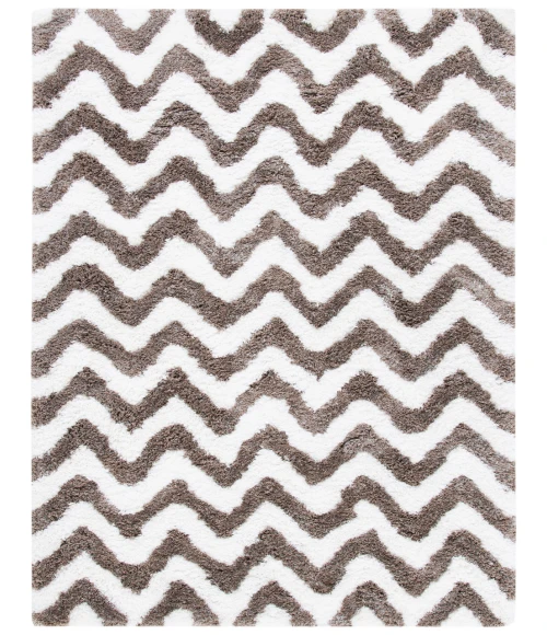 Safavieh Barcelona Shag BSG320 Ivory / Silver 3' X 5' Rectangle Area Rug