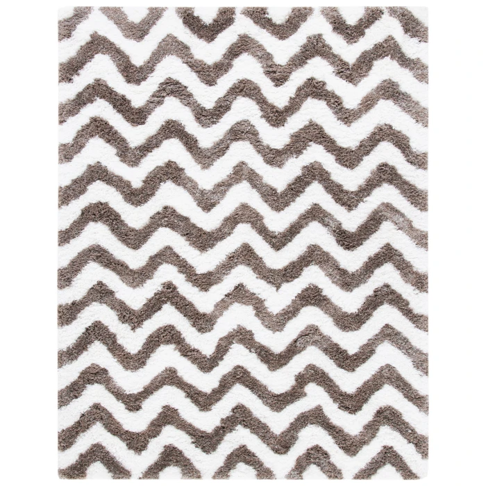 Safavieh Barcelona Shag BSG320 Ivory / Silver 3' X 5' Rectangle Area Rug