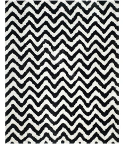 Safavieh Barcelona Shag BSG320 Ivory / Black 8' X 10' Rectangle Area Rug