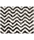 Safavieh Barcelona Shag BSG320 Graphite / Ivory 5' X 5' Square Area Rug