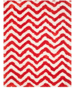 Safavieh Barcelona Shag BSG320 Ivory / Rust 5' X 8' Rectangle Area Rug