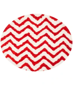 Safavieh Barcelona Shag BSG320 Ivory / Rust 5' X 5' Round Area Rug