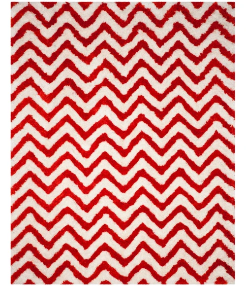 Safavieh Barcelona Shag BSG320 Ivory / Rust 8' X 10' Rectangle Area Rug