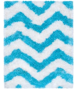 Safavieh Barcelona Shag BSG320 Ivory / Blue 2' X 3' Accent Area Rug