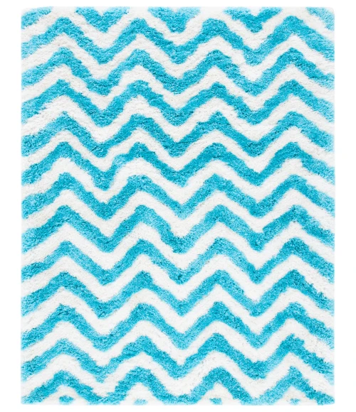 Safavieh Barcelona Shag BSG320 Ivory / Blue 8' X 10' Rectangle Area Rug