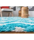 Safavieh Barcelona Shag BSG320 Ivory / Blue 8' X 10' Rectangle Area Rug