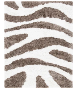 Safavieh Barcelona Shag BSG321 Ivory / Silver 5' X 8' Rectangle Area Rug