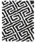 Safavieh Barcelona Shag BSG323 Graphite / Ivory 4' X 6' Rectangle Area Rug