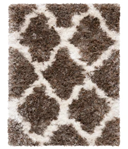 Safavieh Barcelona Shag BSGB319 Silver / Ivory 2' X 3' Accent Area Rug