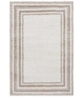 Safavieh Border & Stripe Shag BSP251 Ivory / Beige 4'-5" x 6'-5" Rectangle Area Rug