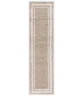 Safavieh Border & Stripe Shag BSP251 Beige / Ivory 2'-2" X 8' Runner Area Rug