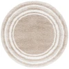Safavieh Border & Stripe Shag BSP251 Beige / Ivory 6'-7" X 6'-7" Round Area Rug