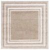 Safavieh Border & Stripe Shag BSP251 Beige / Ivory 6'-7" X 6'-7" Square Area Rug