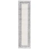 Safavieh Border & Stripe Shag BSP251 Ivory / Grey 2'-2" X 8' Runner Area Rug