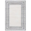 Safavieh Border & Stripe Shag BSP251 Ivory / Grey 4'-5" x 6'-5" Rectangle Area Rug