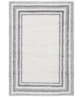 Safavieh Border & Stripe Shag BSP251 Ivory / Grey 4'-5" x 6'-5" Rectangle Area Rug