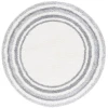 Safavieh Border & Stripe Shag BSP251 Ivory / Grey 6'-7" X 6'-7" Round Area Rug