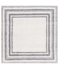 Safavieh Border & Stripe Shag BSP251 Ivory / Grey 6'-7" X 6'-7" Square Area Rug
