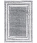 Safavieh Border & Stripe Shag BSP251 Grey / Ivory 4'-5" x 6'-5" Rectangle Area Rug