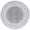 Safavieh Border & Stripe Shag BSP251 Grey / Ivory 6'-7" X 6'-7" Round Area Rug