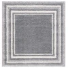 Safavieh Border & Stripe Shag BSP251 Grey / Ivory 6'-7" X 6'-7" Square Area Rug