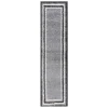 Safavieh Border & Stripe Shag BSP251 Grey / Black 2'-2" X 8' Runner Area Rug