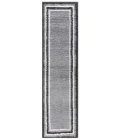 Safavieh Border & Stripe Shag BSP251 Grey / Black 2'-2" X 8' Runner Area Rug