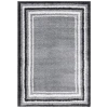 Safavieh Border & Stripe Shag BSP251 Grey / Black 4'-5" x 6'-5" Rectangle Area Rug