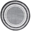 Safavieh Border & Stripe Shag BSP251 Grey / Black 6'-7" X 6'-7" Round Area Rug