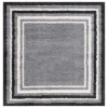 Safavieh Border & Stripe Shag BSP251 Grey / Black 6'-7" X 6'-7" Square Area Rug