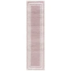 Safavieh Border & Stripe Shag BSP251 Pink / Ivory 2'-2" X 8' Runner Area Rug