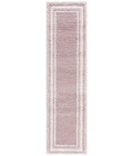 Safavieh Border & Stripe Shag BSP251 Pink / Ivory 2'-2" X 8' Runner Area Rug
