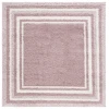 Safavieh Border & Stripe Shag BSP251 Pink / Ivory 6'-7" X 6'-7" Square Area Rug