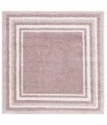Safavieh Border & Stripe Shag BSP251 Pink / Ivory 6'-7" X 6'-7" Square Area Rug