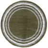 Safavieh Border & Stripe Shag BSP251 Green 6'-7" X 6'-7" Round Area Rug