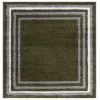 Safavieh Border & Stripe Shag BSP251 Green 6'-7" X 6'-7" Square Area Rug
