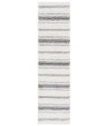 Safavieh Border & Stripe Shag BSP252 Ivory / Grey 2'-2" X 8' Runner Area Rug