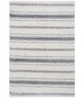 Safavieh Border & Stripe Shag BSP252 Ivory / Grey 5'-3" X 7'-6" Rectangle Area Rug