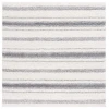 Safavieh Border & Stripe Shag BSP252 Ivory / Grey 6'-7" X 6'-7" Square Area Rug
